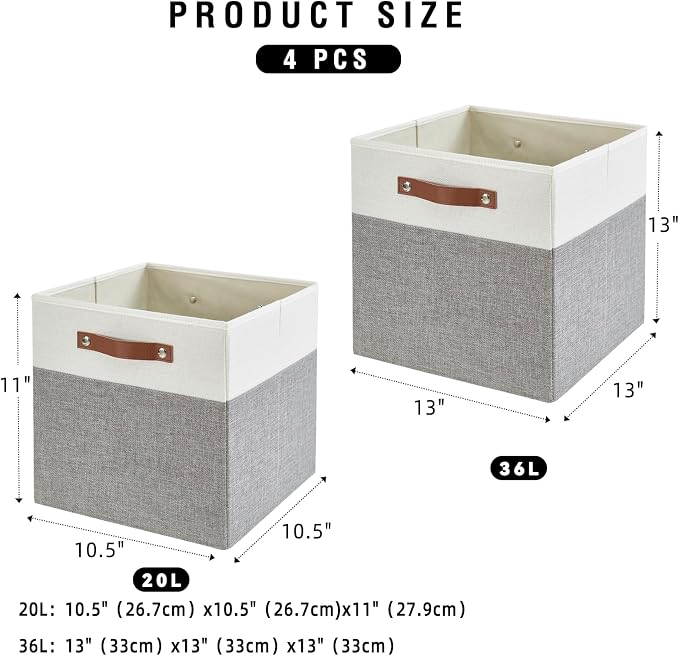 Collapsible Fabric Storage Cube Bins - Image 2