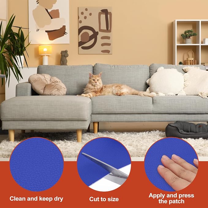PATIKIL Leather Patches Tape for Furniture, 6.3 x 61 Inch Self Adhesive Vinyl - Image 3