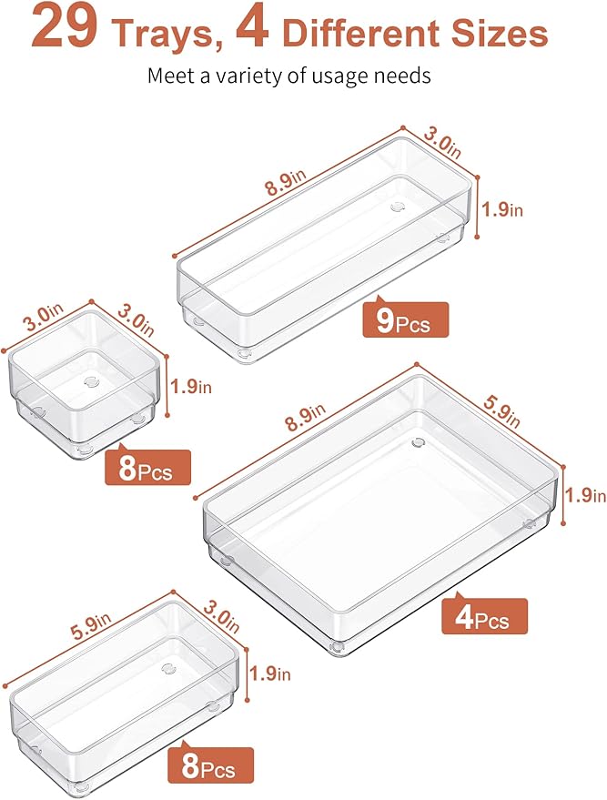 SMARTAKE 29-Piece Drawer Organizer - Image 2