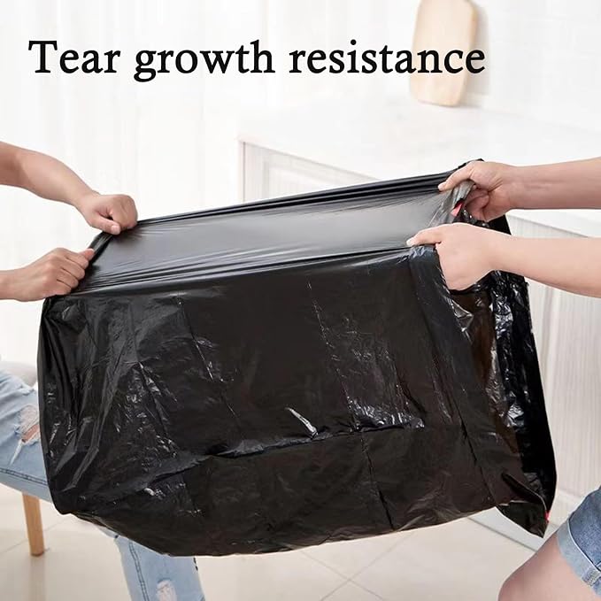 Large Black Trash Bags 20-21 Gallon Drawstring Garbage Bags, Measuring 28x 33.8 - Image 4