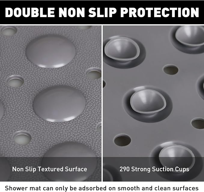 Shower Mat Non Slip: 35.4 x 23.6 Inch Extra Large TPE Shower Mats - Image 4