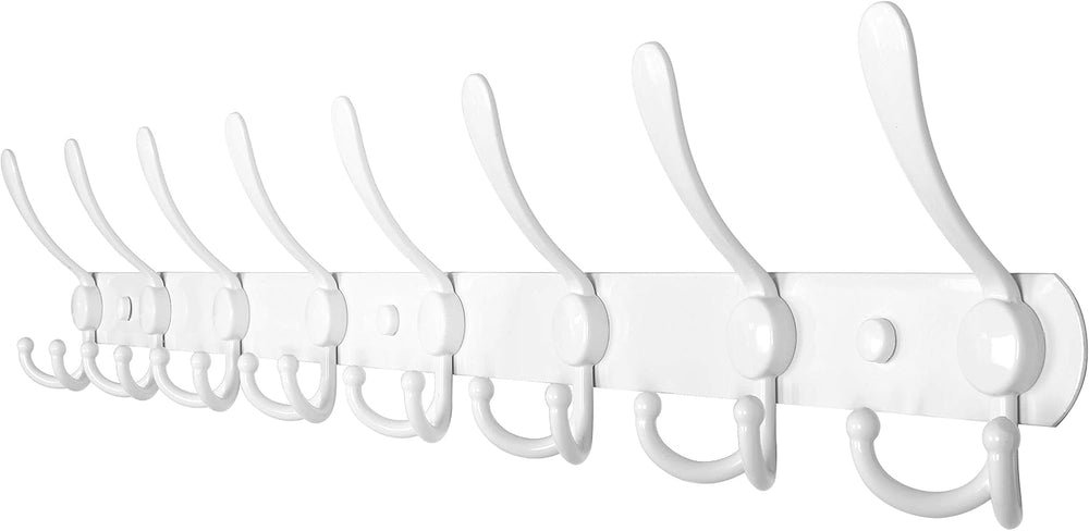 WEBI Coat Rack Wall Mount long,8 Tri Hooks for Hanging,30 inch Hook Rack Rail...