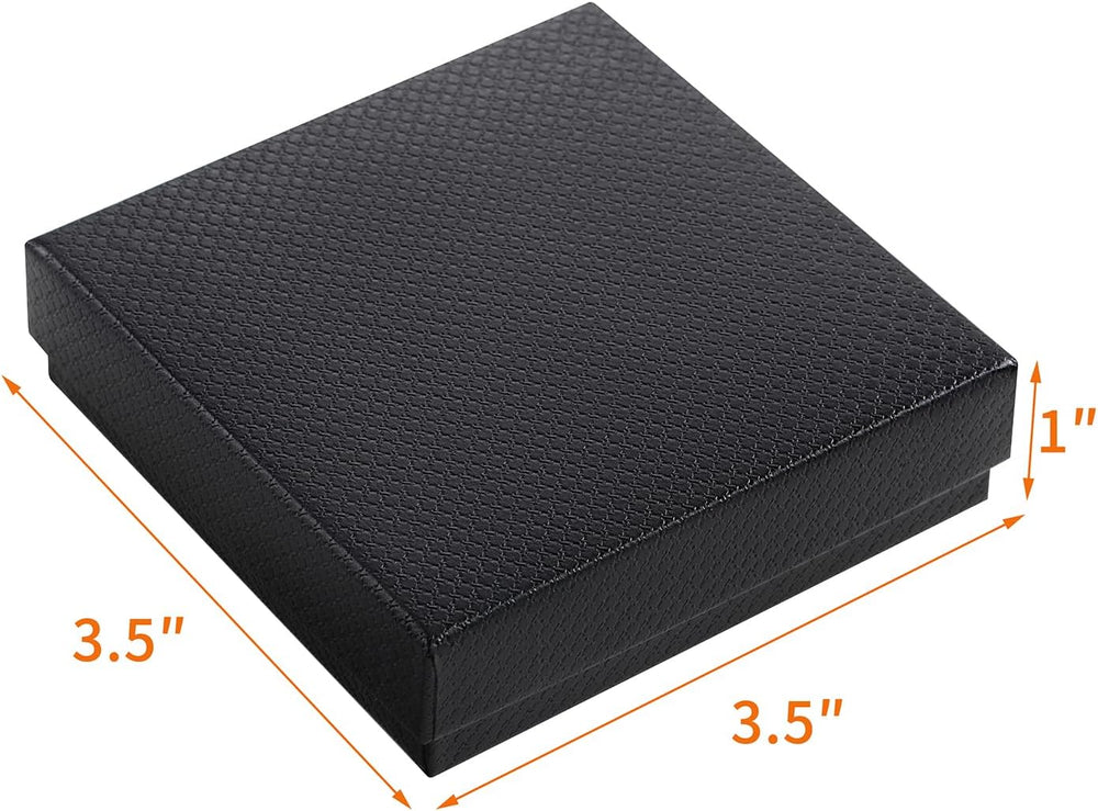 GEFTOL Jewelry Gift Boxes 96 Pack 3.5x3.5x1 Inch Cardboard Jewelry Boxes,Smal...