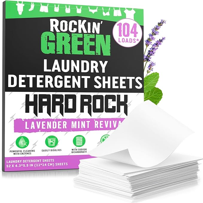 Rockin' Green Hard Rock Travel Laundry Detergent Sheets by RockinGreen