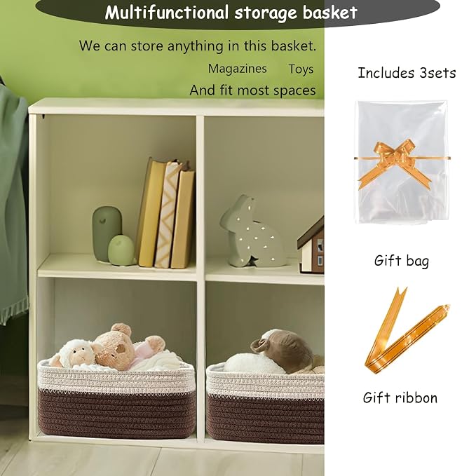 COMFY-HOMI 13" x 8.5" x 5.1"Storage Baskets - Image 2