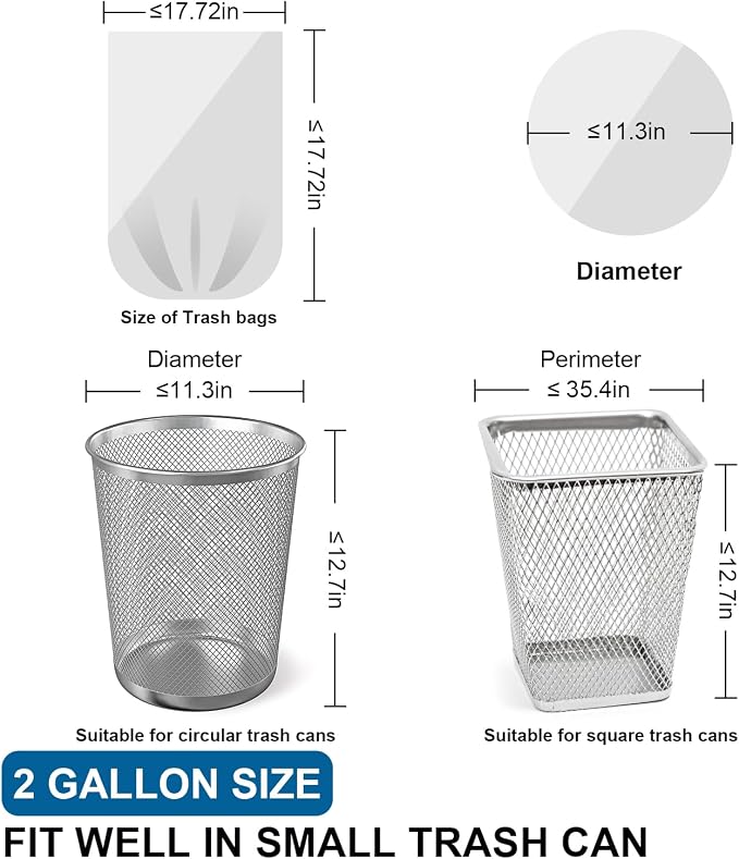 2 Gallon Trash Bags Drawstring 0.96 Mil - Image 2