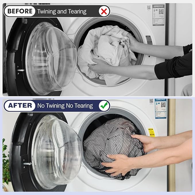 3Pcs Mesh Laundry Bags Washing Machine Mesh Wash Bags Jumbo - Image 2
