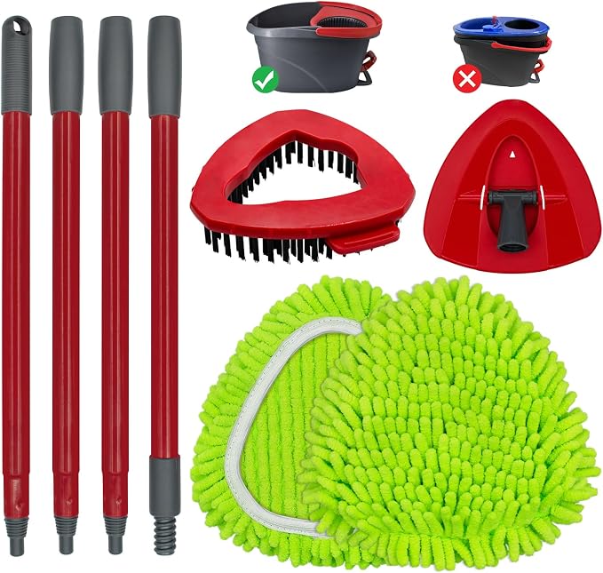 Spin Mop Handle, Mop Replace Heads, Scrubber Head and Base Replacement by ProfessionalCleaningSupplier