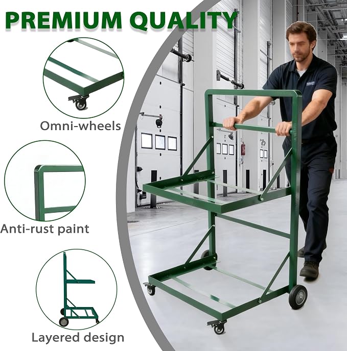 Recycling Cart, 2-Tier Recycle Bin Cart - Image 4