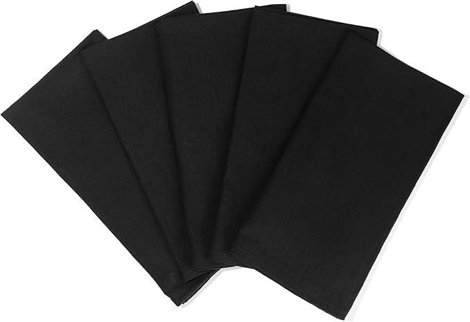 Black Flour Sack Tea Towels by OrganicCottonMart
