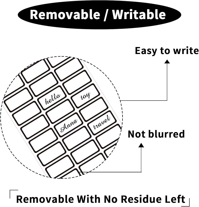 STARLIBOO Removable Labels, Blank Freezer Labels - Image 2