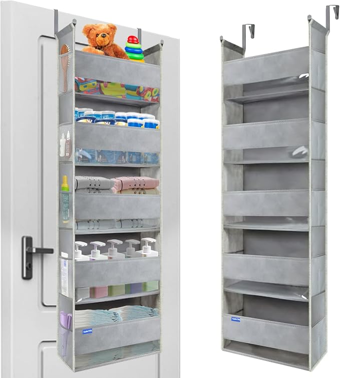 Extra Large Over The Door Organizer Storage 5-Shelves and 10 Side Pockets by ROOMTALK