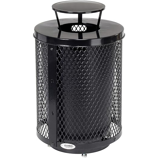 Global Industrial Outdoor Diamond Steel Trash Can by GlobalIndustrial
