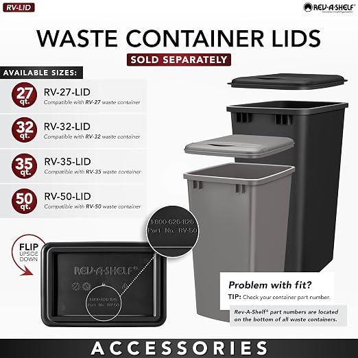 Rev-A-Shelf Pullout Dual Trash Cans - Image 9
