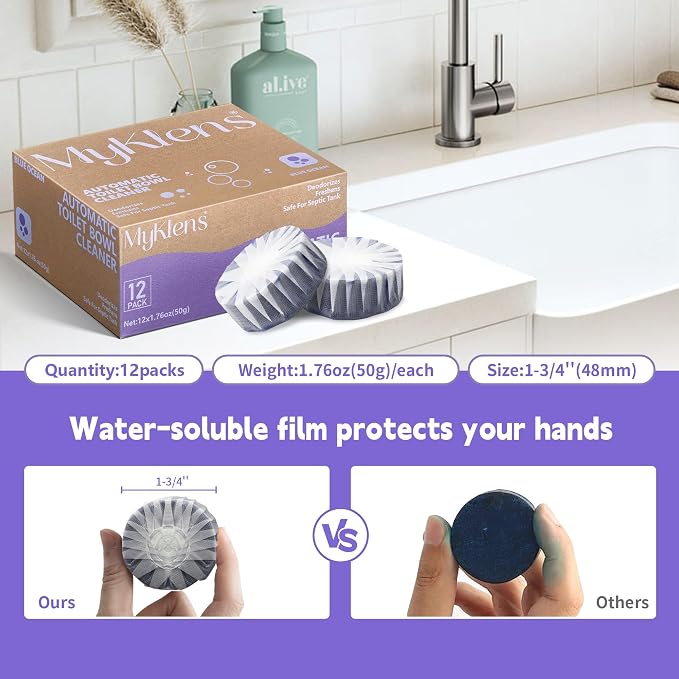 Toilet Bowl Cleaner Tablets, Automatic Toilet Bowl Cleaners, Long-Lasting - Image 8