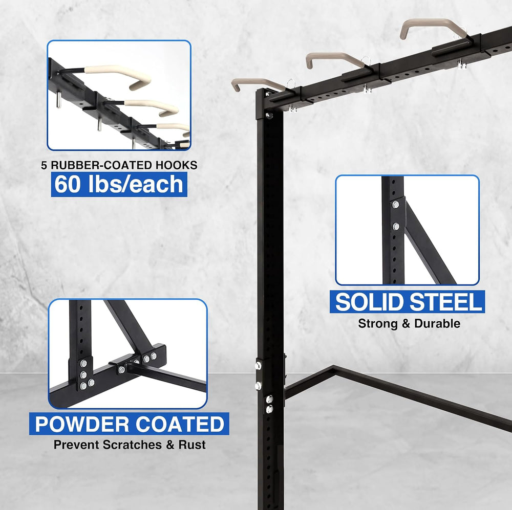 Yes4All Freestanding Bike Storage Rack, 300 Lbs 5 Levels Sturdy Steel Vertica...