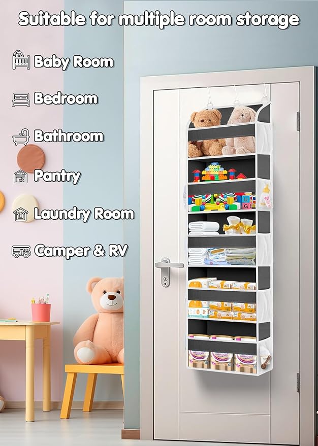 1 Pack Over The Door Organizer Storage, Hanging Organizer Closet - Image 4