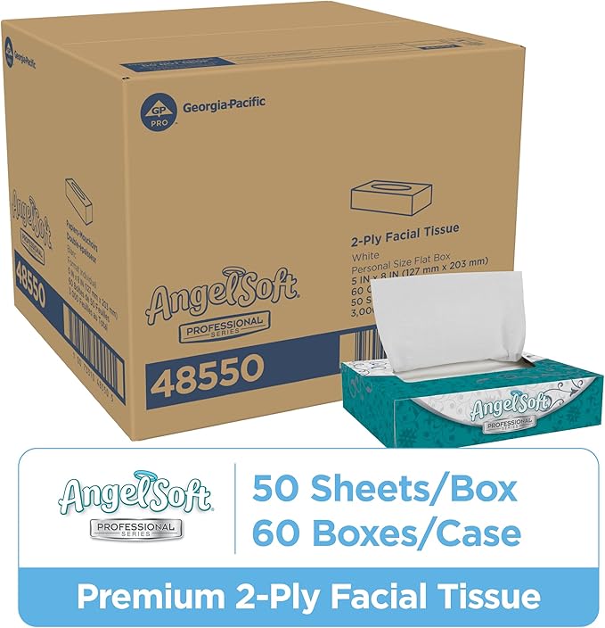 Georgia-Pacific Angel Soft Professional Series 2-Ply Facial Tissue, 50 Sheets - Image 2