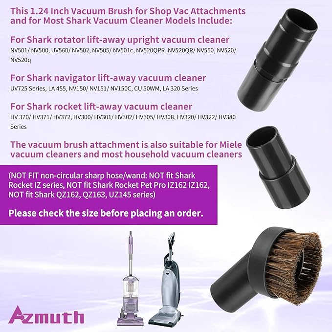 3 Pcs 25mm Soft Horsehair Vacuum Brush Attachment - Image 2