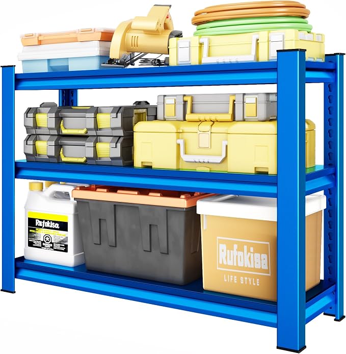 40" W Garage Shelving Heavy Duty，1500LBS Loads Adjustable Garage Storage Shelves by Rufokisa