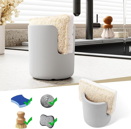 Diatomite Stone Sponge Holder, Quick Dry Dish Sponge Stand by SlowSLog