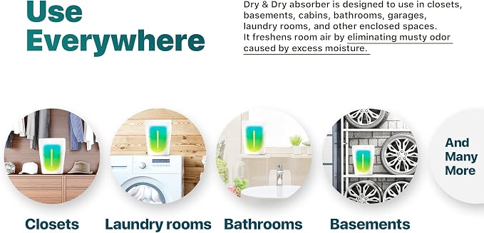 Dry & Dry 6 Pack Standing Moisture Absorbers to Control Excess Moisture in - Image 7