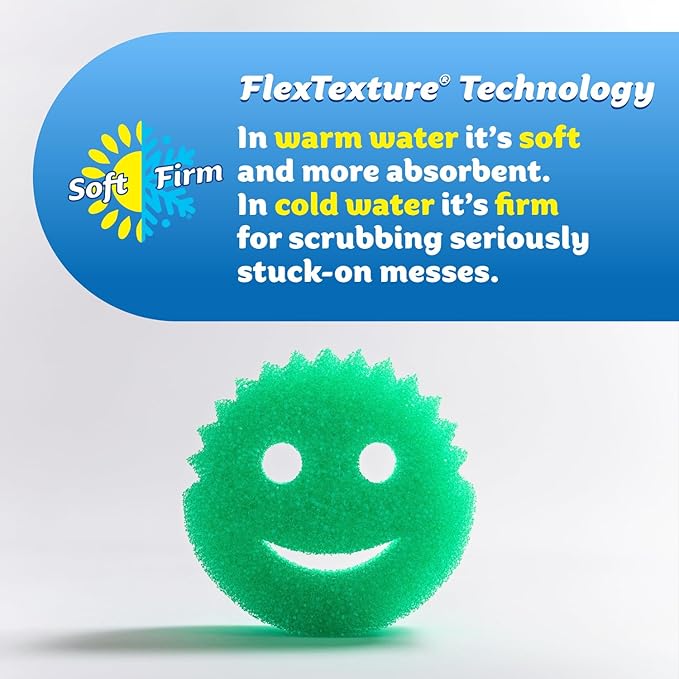 Scrub Daddy 6 Kitchen Sponges & 1 Daddy Caddy Dish Sponge Holder - Image 3