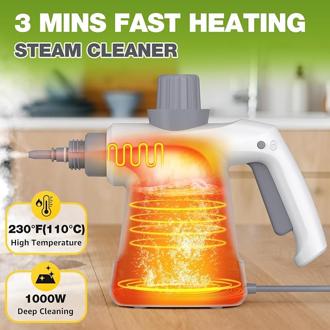 Pressurized Handheld Steam Cleaner, Portable Multi-Surface Cleaner - Image 2