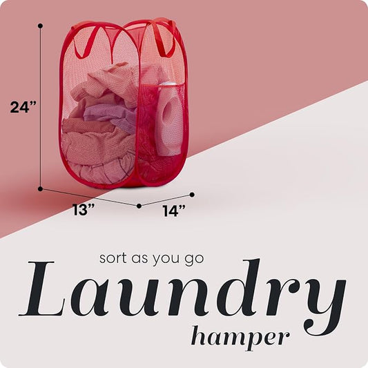 Handy Laundry Collapsible Mesh Pop Up Hamper - Image 2