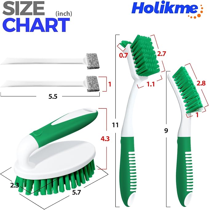 Holikme Cleaning Brush Set for Household Use, Scrub Brush, Kitchen Brush - Image 6
