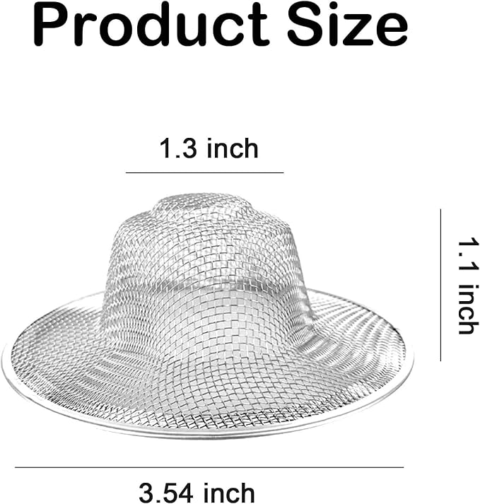 8PCS Metal Mesh Kitchen Sink Strainer, 3.54" Stainless Steel Slop Basket Filter - Image 2