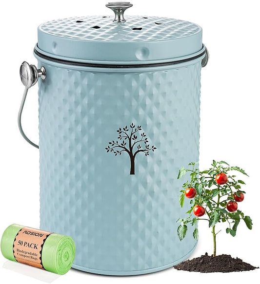 AOSION Countertop Compost Bin Kitchen, Odor Resistant Indoor Compost Bin by AOSIONUSA