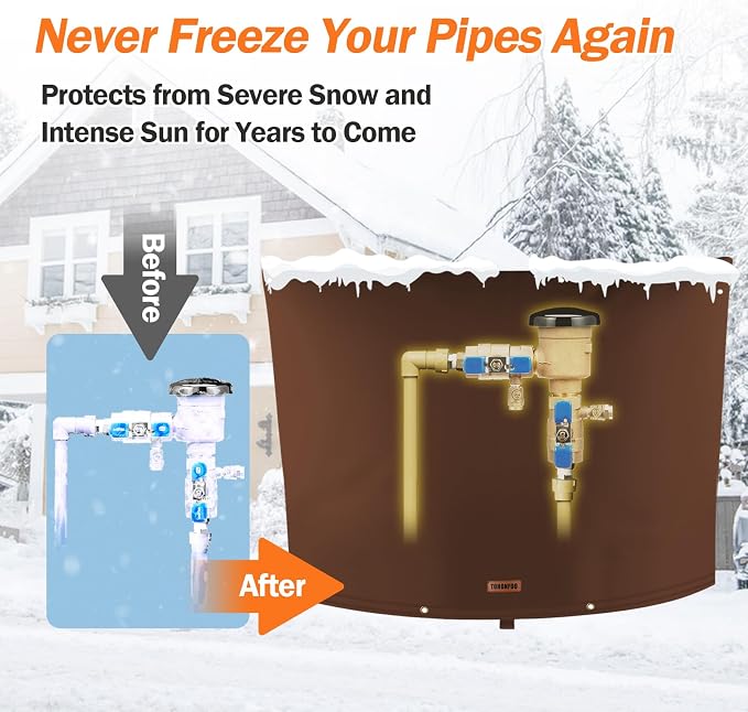 TOHONFOO Backflow Preventer Pipe Insulation Cover - Image 3