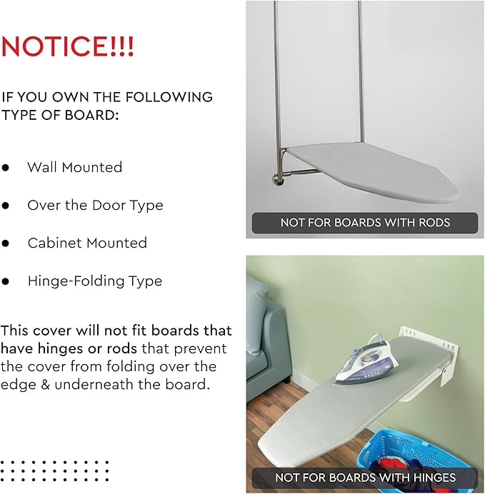 Encasa XO Ironing Board Cover and Pad 49"x18" - Image 7