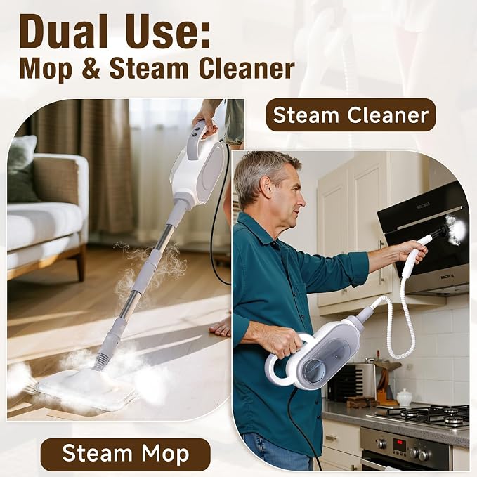 Steam Mop, 13-in-1 Powerful Handheld Steam Cleaner - Image 5