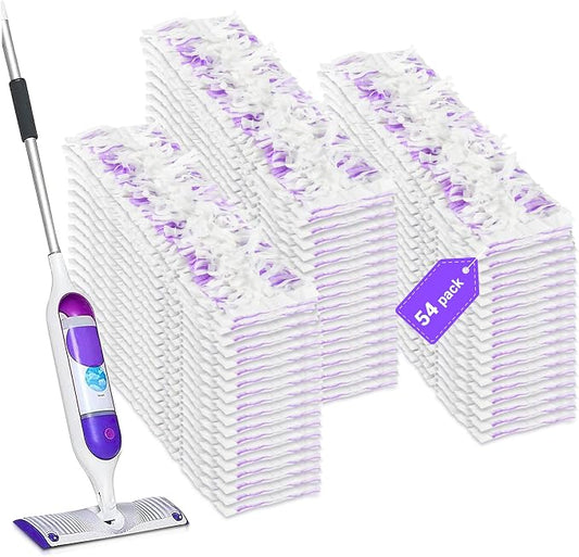 54 Count Disposable mop Pads Refills Compatible by PureRealm