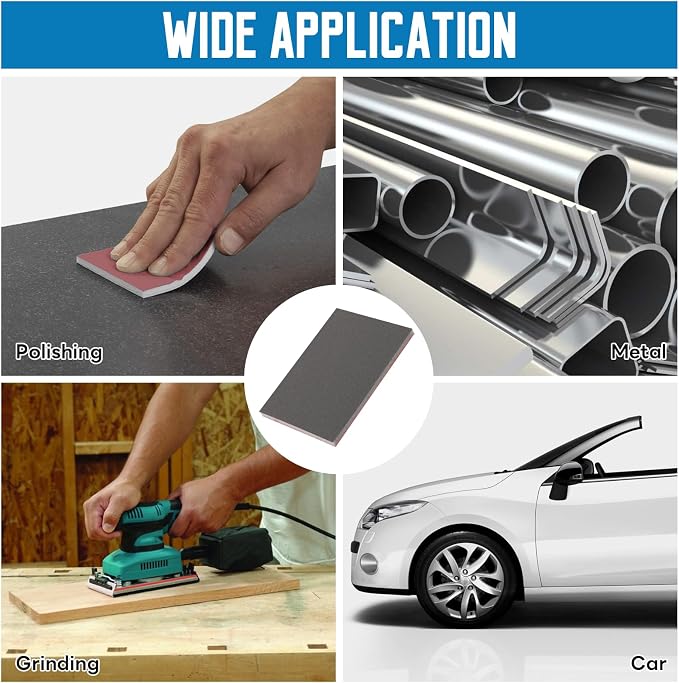 20 Pack 800 Grit Sanding Sponge, 3 x 4 Inch Soft Foam Sanding Block Wet Dry - Image 5