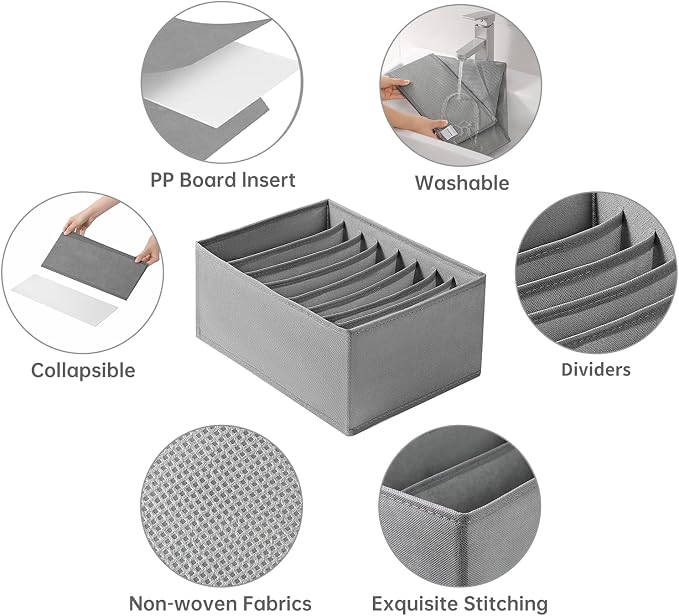 Coorganisers4 Packs T-shirt Drawer Organizers - Image 4