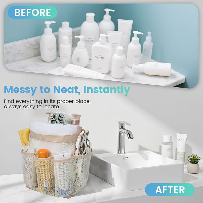 Mesh Shower Caddy for College Dorm Room Essentials for Girls - Image 7