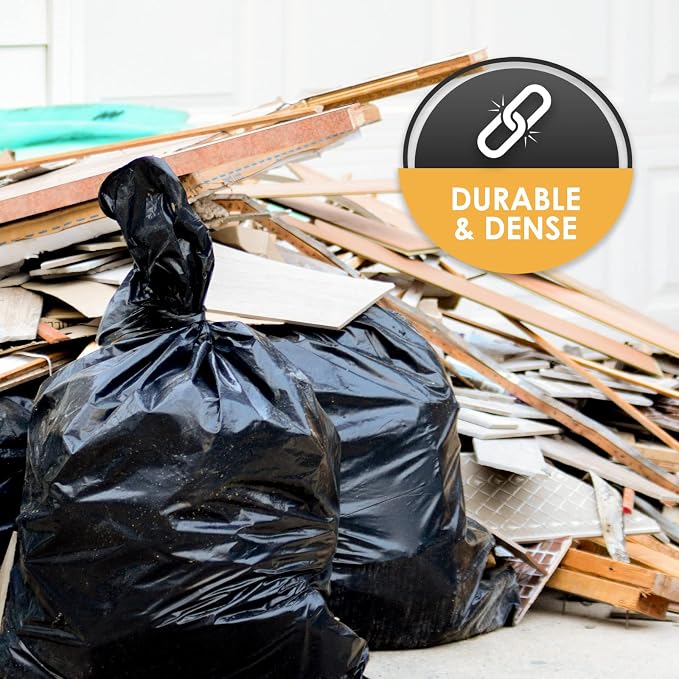 PAMI Heavy Duty 42 Gallon Contractor Garbage Bags, Tear Resistant Construction - Image 2