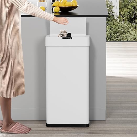 TLSUNNY 13.2 Gallon Motion Sensor Trash Can, Touchless Automatic Garbage Can - Image 9