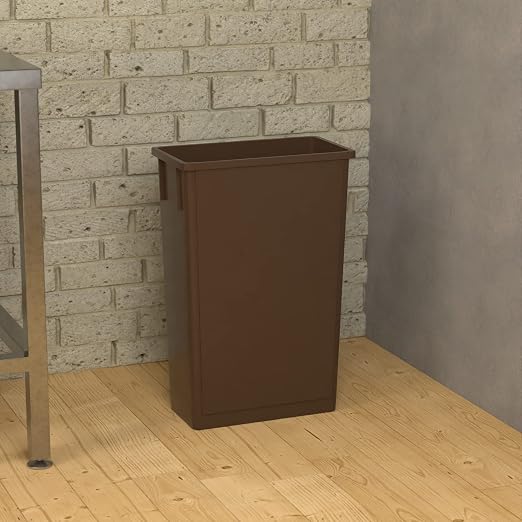 23 Gallon Brown Slim Jim Trash Can - Image 3