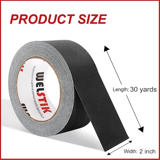 WELSTIK Non-Reflective Black Gaffers Tape 2 inch - Image 2