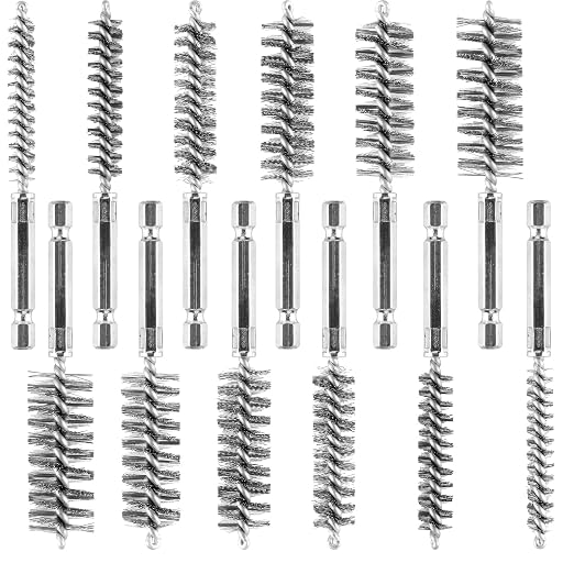 12 Pieces Wire Brush Drill Bore Cleaning Brush Set, by AOKLIT