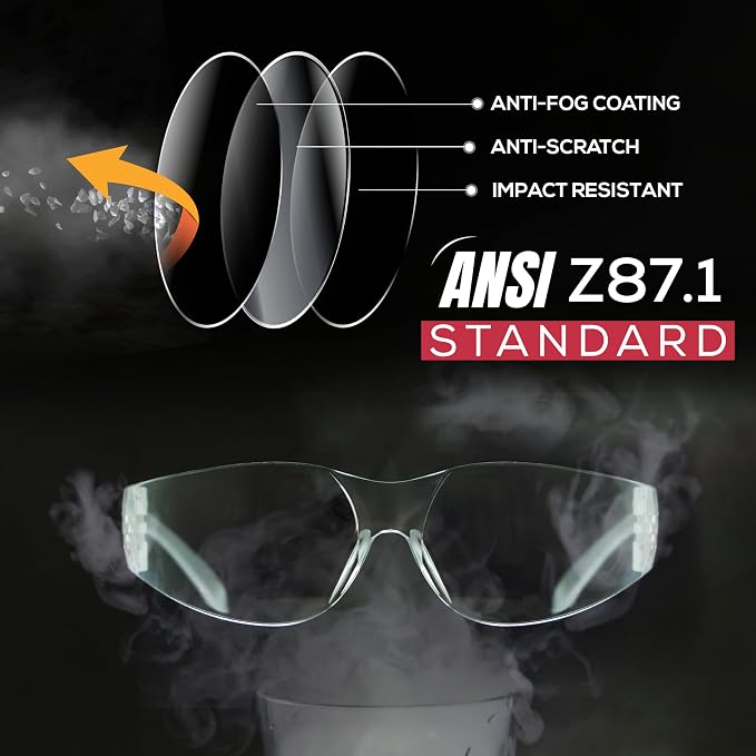 SAFE HANDLER Hyline Anti-Fog Color Safety Glasses Variety, Impact Resistant - Image 3