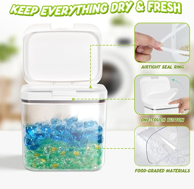 2 Pack Flour and Sugar Storage Containers - Image 5