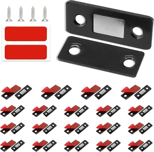 Cabinet Magnetic Catch, 20 Pack Black Ultra Thin Magnetic Cabinet Door Catch by Redunest