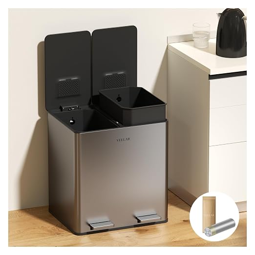 Kitchen Dual Trash Can by VEELAR