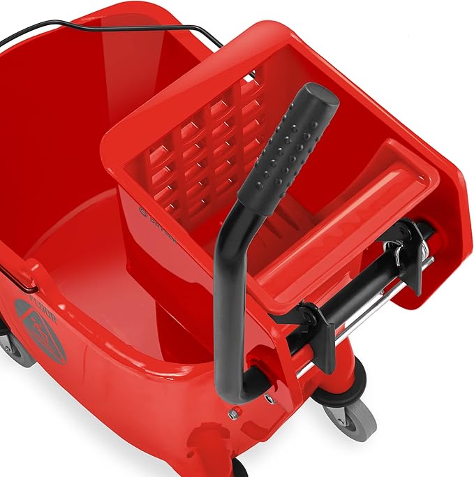 Dryser Commercial Side Press Wringer Combo Mop Bucket, 33 Quart - Image 4