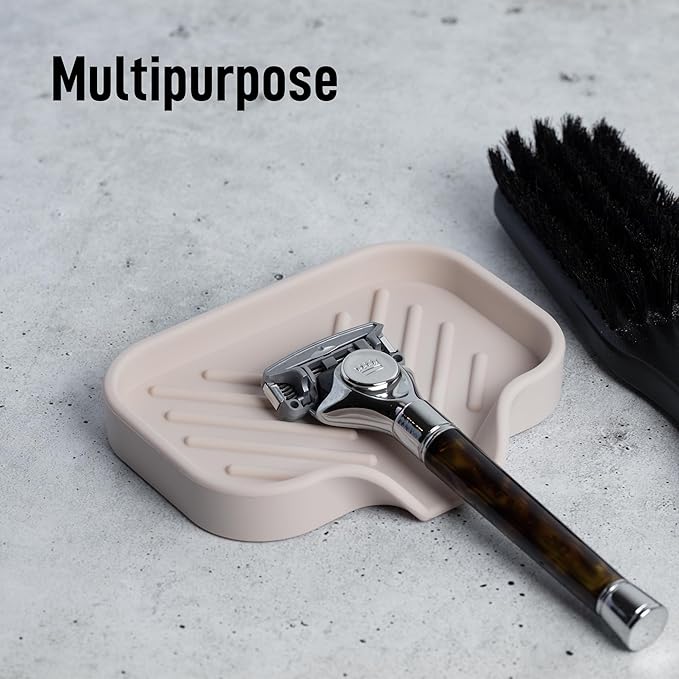 Zulay Kitchen Small Silicone Sponge Holder – Space-Saving Sink Organizer Tray - Image 5